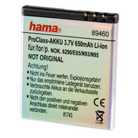 Hama ProClass-Akku Li-Ion 650 mAh fr Nokia 6290/E65/N93i/N95 (00089460)